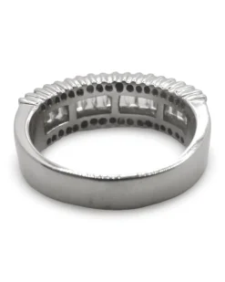 Bague or blanc et diamants 1 ct