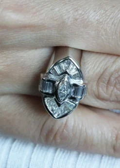 Bague Or blanc et Diamants