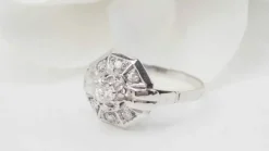 Bague or blanc et diamants