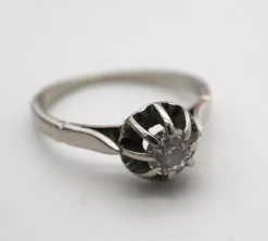 Bague or blanc et diamant
