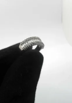 Bague or blanc et diamants 1 ct
