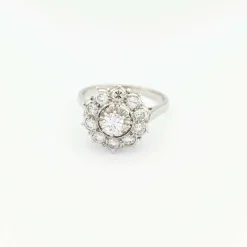 Bague or blanc et diamants