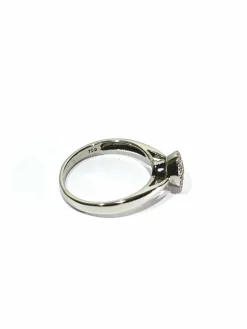 Bague or blanc et pavage diamants
