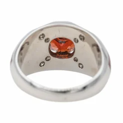 Bague Or blanc Grenat, Diamant