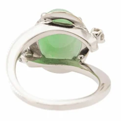 Bague or blanc Jade Jadéite
