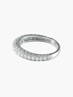 BAGUE OR BLANC JONC/BRILLANTS