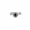 Bague Or Blanc 18k & Diamant Noir