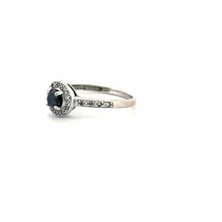 Bague Or Blanc 18k & Diamant Noir