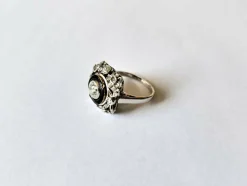 Bague or blanc 18k et Diamants anciens