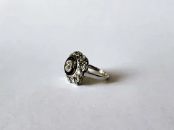 Bague or blanc 18k et Diamants anciens