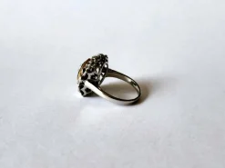 Bague or blanc 18k et Diamants anciens