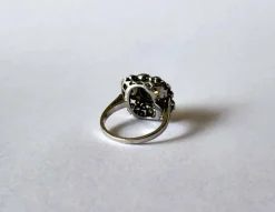 Bague or blanc 18k et Diamants anciens