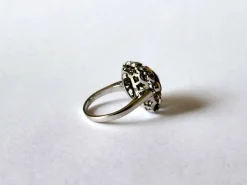 Bague or blanc 18k et Diamants anciens