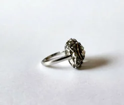Bague or blanc 18k et Diamants anciens