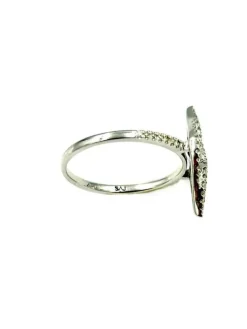 Bague Or Blanc 14K Saphir et Diamants