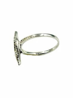Bague Or Blanc 14K Saphir et Diamants