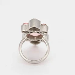 Bague or blanc Marquise Rose