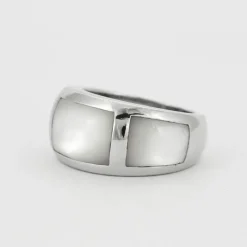 Bague Or blanc Nacre
