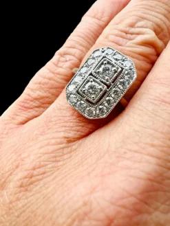 Bague Or Blanc Pavage De Brillants
