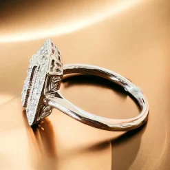 Bague Or Blanc Pavage De Brillants