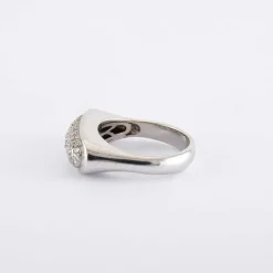 Bague Or blanc pavage diamants