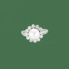 Bague or blanc perle akoya et diamants