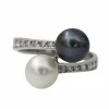 Bague Or blanc Perle de Tahiti