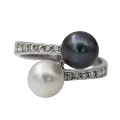 Bague Or blanc Perle de Tahiti