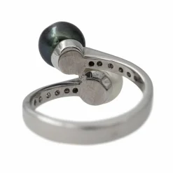 Bague Or blanc Perle de Tahiti