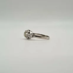 Bague or blanc, platine, diamants taille ancienne