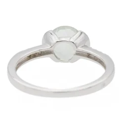 Bague Or blanc Prasiolite