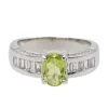 Bague Or blanc Péridot