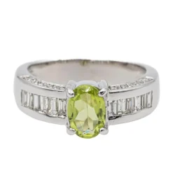 Bague Or blanc Péridot