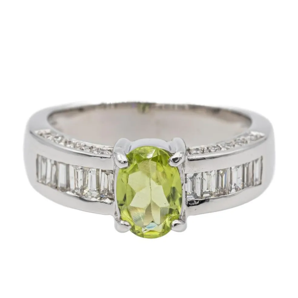 Bague Or blanc Péridot