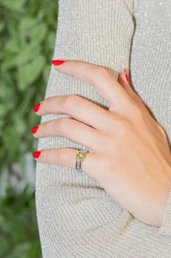 Bague Or blanc Péridot