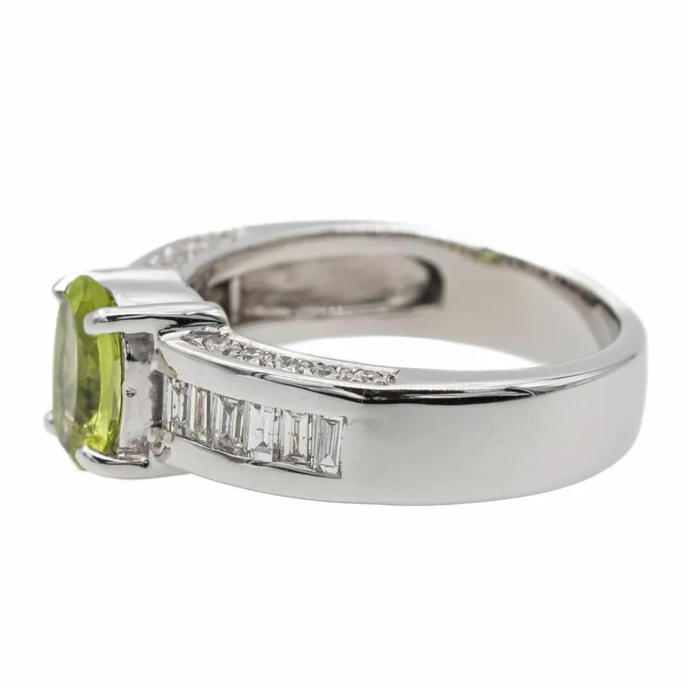 Bague Or blanc Péridot