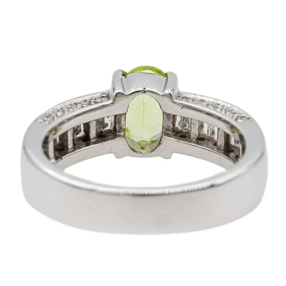 Bague Or blanc Péridot