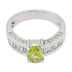 Bague Or blanc Péridot