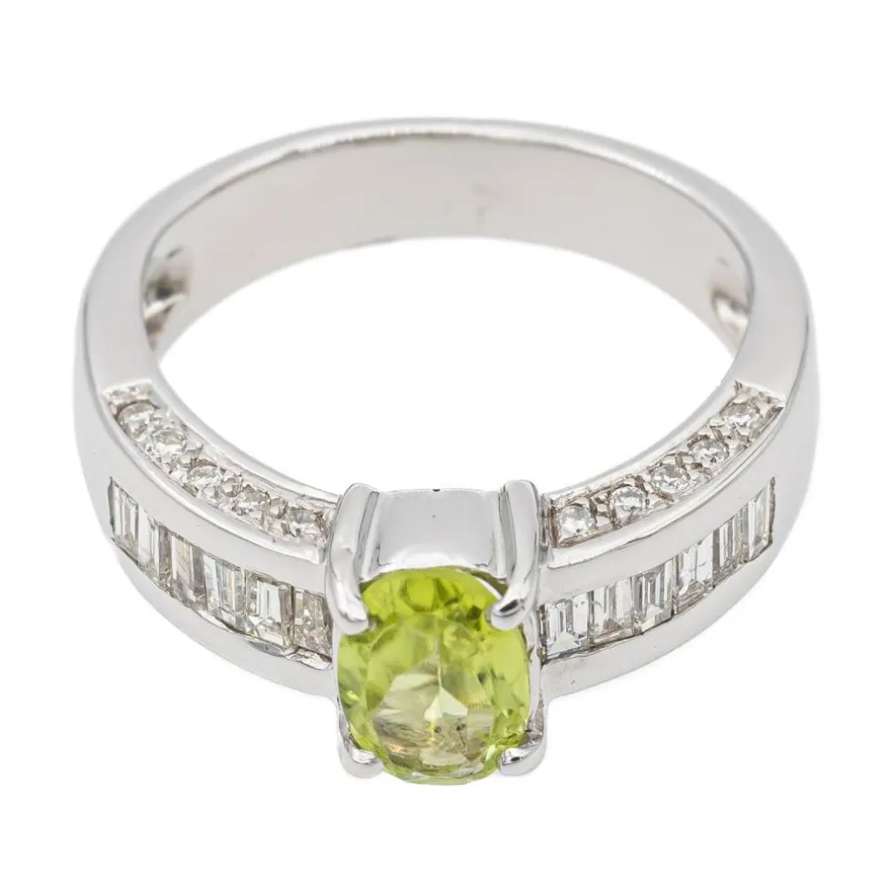 Bague Or blanc Péridot