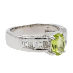 Bague Or blanc Péridot