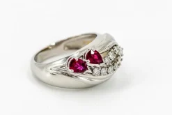 Bague Or blanc Rubis