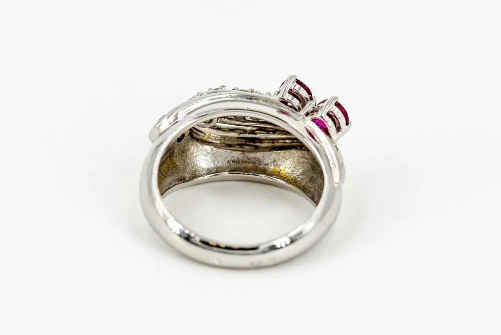 Bague Or blanc Rubis