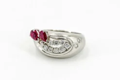 Bague Or blanc Rubis