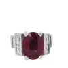 Bague or blanc rubis diamants
