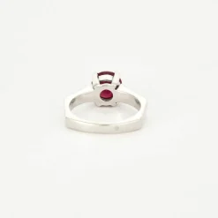 Bague Or Blanc Rubis Diamants