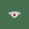 BAGUE OR BLANC, RUBIS ET DIAMANTS