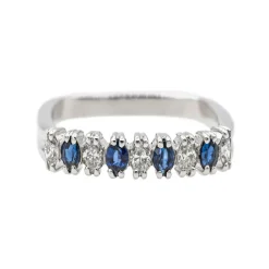 Bague Or blanc Saphir