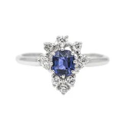 Bague Or blanc Saphir