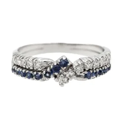 Bague Or blanc Saphir