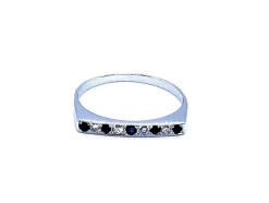 Bague Or blanc Saphir